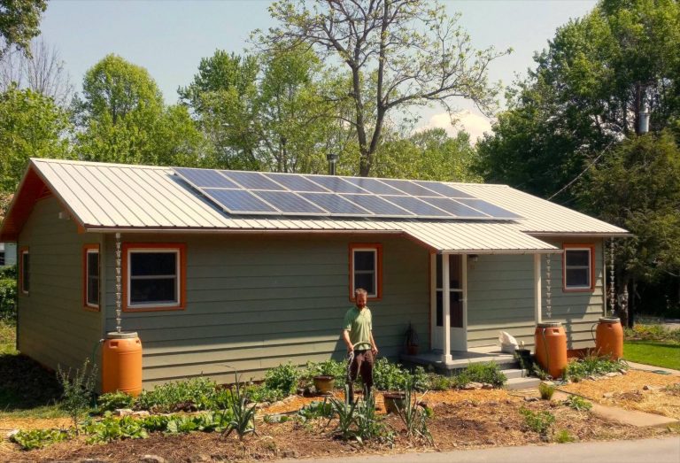 Residential solar energy PV system array metal roof Swannanoa NC solar panels Solfarm Solar Co