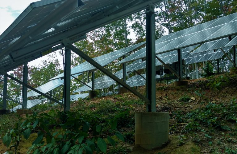 Ground mounted microgrid solar panels Asheville, NC