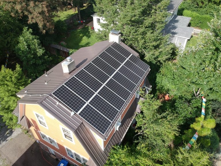 Asheville, North Carolina – Buncombe County solar panels drone photo